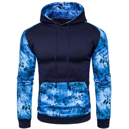 Custom Navy & Blue Kryptek Camo Contrast Pullover Hoodie