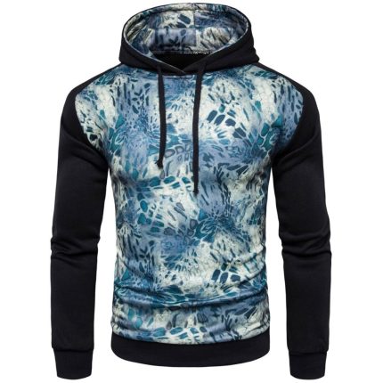 Custom Ice-Blue Kryptek Camo Torso Raglan Pullover Hoodie