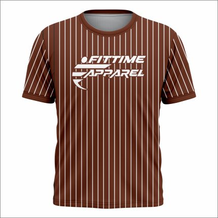 Men's "Classic Pinstripe" Brown and White Baseball Uniform Set