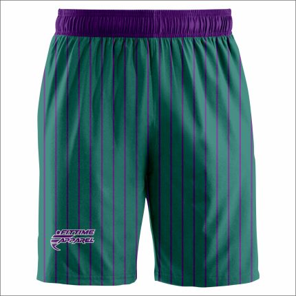 Men's Teal & Purple Pinstripe Athletic Shorts