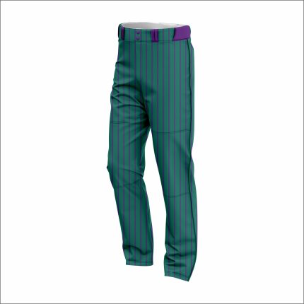Men's Teal & Purple Pinstripe Athletic Baseball Pants