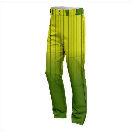 Men's Yellow & Green Gradient Pinstripe Athletic Baseball Pants